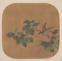 Branch of Flowering Tree with Bird by Anonymous