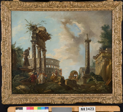 Capriccio met het Colosseum, de Tempel van Castor en Pollux, by Anonymous