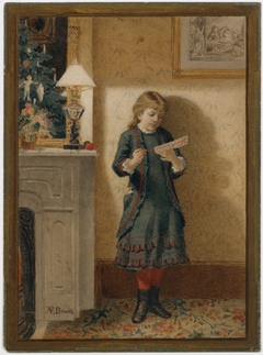 Child with Christmas Card by Alden Finney Brooks