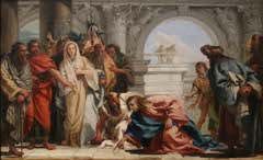 Christ and the woman who has committed adultery by Giovanni Battista Tiepolo