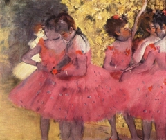 Dancers in Red Skirts