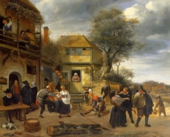 Dancing Peasants before an Inn by Jan Steen