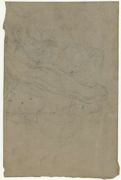 Deel van een studie van een liggend figuur by Jean François de Troy