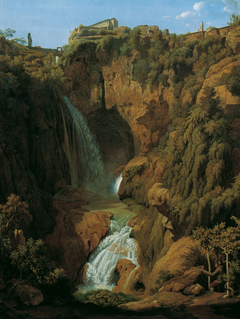 Die Neptungrotte (Wasserfall bei Tivoli) by Johann Martin von Rohden