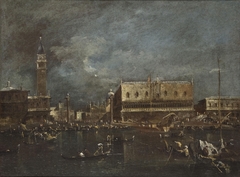 Doge's Palace and Libreria from the Laguna by Francesco Guardi
