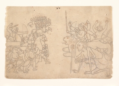Durga and Kali Approach the Gathered Armies of Chanda and Munda: Scene from the Devi Mahatmya by Anonymous