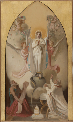 Esquisse pour l'église Saint-Séverin : L'Immaculée Conception prédite par le prophète Isaïe