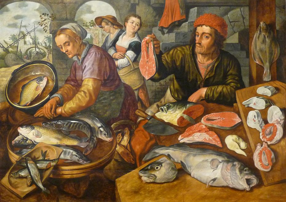 Fish market by Joachim Beuckelaer (Strasbourg version)