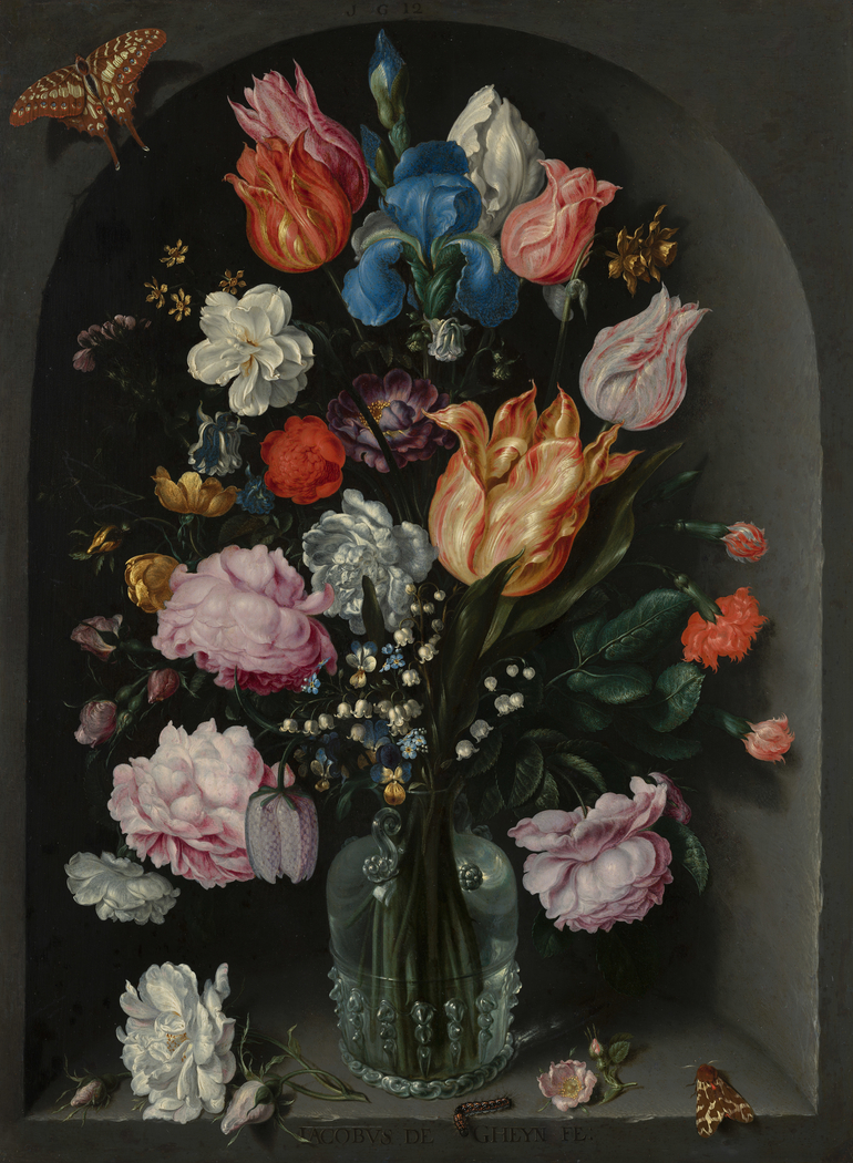 Flowers in a Glass Flask