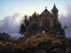 Forest Chapel by Carl Friedrich Lessing