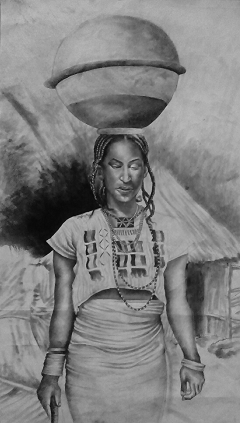 Fulani maiden by Clara Aden