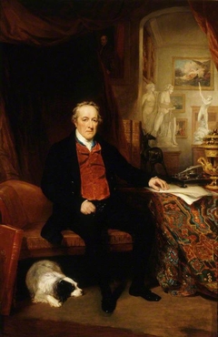 George O’Brien Wyndham, 3rd Earl of Egremont (1751-1837) in the North Gallery, Petworth by Thomas Phillips