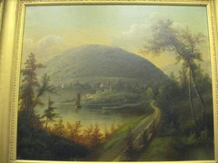 Hudson River Landscape - Cold Spring Looking Towards Storm King Mt? by Unidentified Artist
