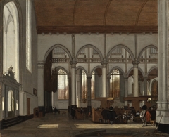 Interior of the Oude Kerk, Amsterdam by Emmanuel de Witte