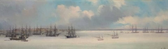 L’Escadre française à Brest le 19 août 1865 by Jean-Baptiste Henri Durand-Brager