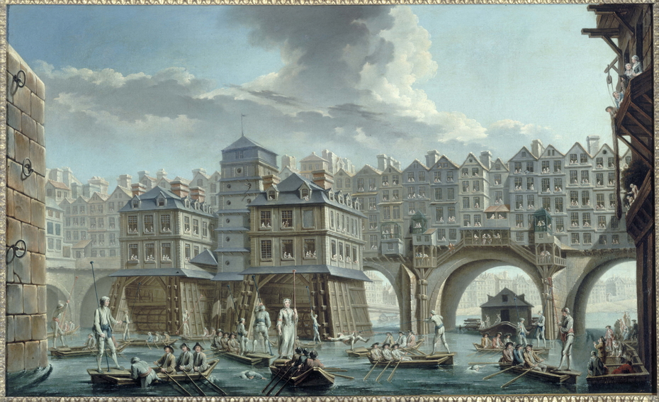 La joute des mariniers, entre le pont Notre-Dame et le pont au Change