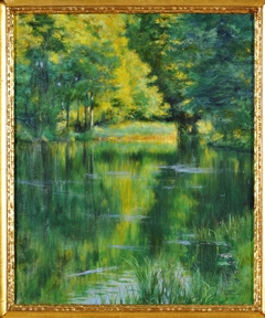 Lake in a park by Władysław Podkowiński