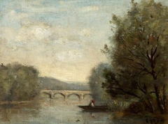 Landscape with a Bridge by Jean-Baptiste-Camille Corot
