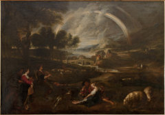 Landscape with a rainbow by anonymous work