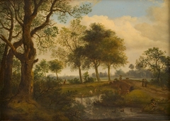 Landscape with Bathers by Jan van der Heyden