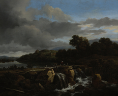 Landscape with Cascade by Jacob van Ruisdael