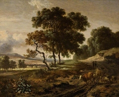 Landscape with cattle by Jan Wijnants