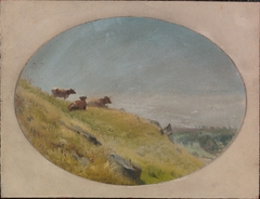 Landscape with Cows by Aaron Draper Shattuck