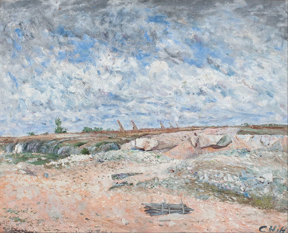 Landscape with drifting clouds