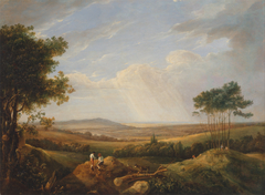 Landscape with Figure by Capt Thomas Hastings