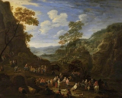 Landscape with pleasure party by Mathys Schoevaerdts