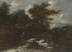 Landscape with Waterfall by Salomon van Ruysdael