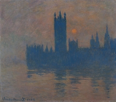 Le Parlement, coucher de soleil