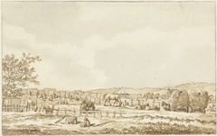 Legerkamp op de Droogberg te Overveen, 19 september 1787 by Vincent Jansz van der Vinne