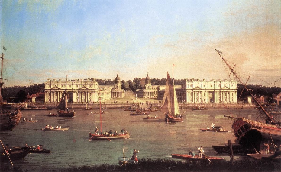 London: Greenwich Hospital from the North Bank of the Thames