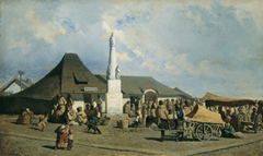 Marktplatz in Szolnok by Johann Gualbert Raffalt