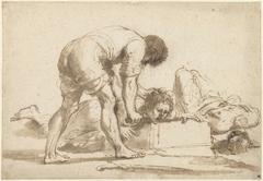 Martelaarschap van de romeinse officieren Johannes en Paulus by Guercino