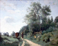 Mortefontaine: The Path to the Little Fence by Jean-Baptiste-Camille Corot