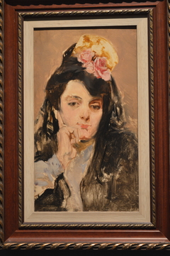 Mujer con mantilla negra by Joaquín Sorolla