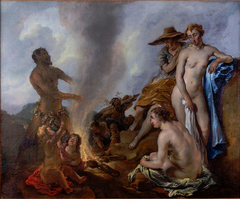 Nymphs and Satyrs, an allegory of fire