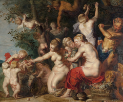 Nymphs and Satyrs: An Allegory of Fruitfulness by Jacob Jordaens