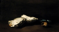 On a Table, Two Oysters, Two Mussels and a Snail by Germain Théodule Clément Ribot