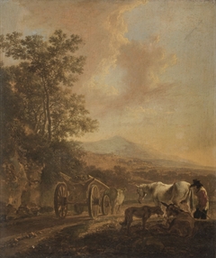 Ox-cart in an Italian Landscape