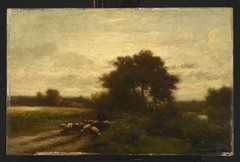 Paysage avec moutons by Jules Dupré