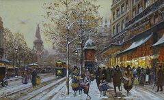 Place de la Republique Paris by Eugène Galien-Laloue