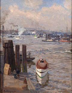 Port of Hamburg 1910 by Friedrich Kallmorgen