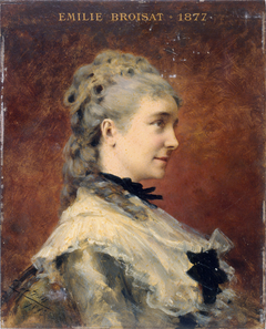 Portrait d'Émilie Broisat (1848-1929), sociétaire de la Comédie-Française, en costume de scène by Théobald Chartran