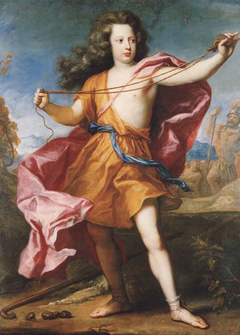 Portrait of crown prince Frederick William as David  with a sling