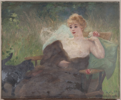 Portrait of Miss Amélie Diéterle, in 1913. Title : In June, Amélie Diéterle.