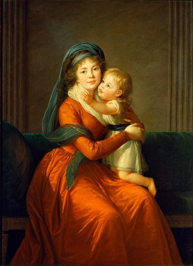 Portrait of princess Alexandra Golitsyna and her son Piotr
