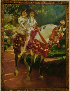 Portraits of Elena and Maria with Old-fashioned Valencian Costumes by Joaquín Sorolla